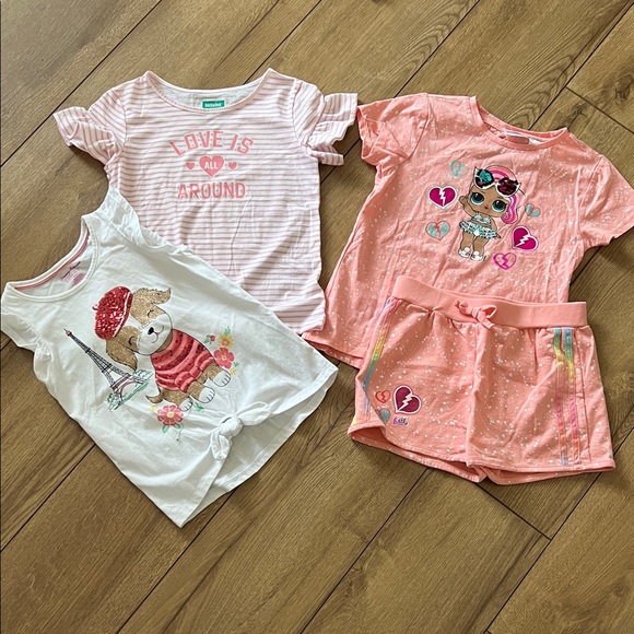 L.O.L. Surprise! Other - L.O.L. Surprise! Pink and White Short Sleeve Tees